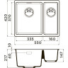 Мойка OMOIKIRI KATA 55-2-U-GR Artgranit/Leningrad Grey 4993390