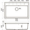 Мойка OMOIKIRI DAISEN 77-PA Artgranit/пастила 4993626